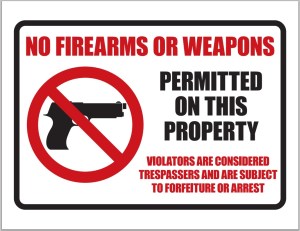 No Guns Sign